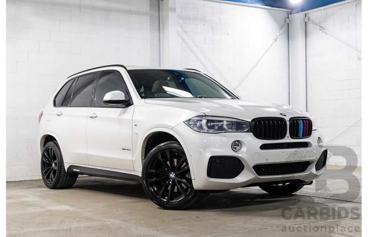 05/2015 BMW X5 xDrive40d M Sport (AWD) F15 MY15 4d Wagon Mineral White Metallic Twin Turbo Diesel 3.0L