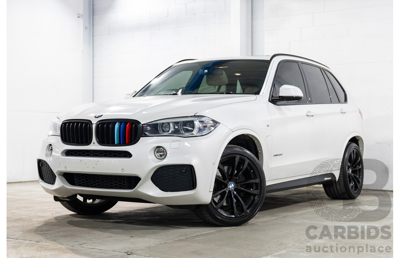 05/2015 BMW X5 xDrive40d M Sport (AWD) F15 MY15 4d Wagon Mineral White Metallic Twin Turbo Diesel 3.0L