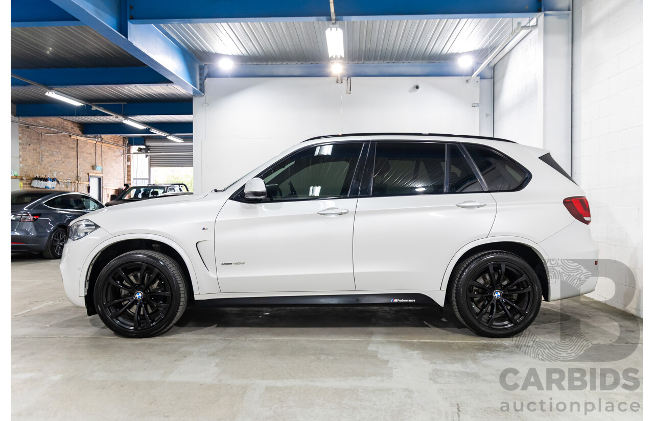 05/2015 BMW X5 xDrive40d M Sport (AWD) F15 MY15 4d Wagon Mineral White Metallic Twin Turbo Diesel 3.0L