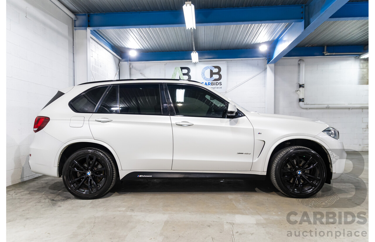 05/2015 BMW X5 xDrive40d M Sport (AWD) F15 MY15 4d Wagon Mineral White Metallic Twin Turbo Diesel 3.0L