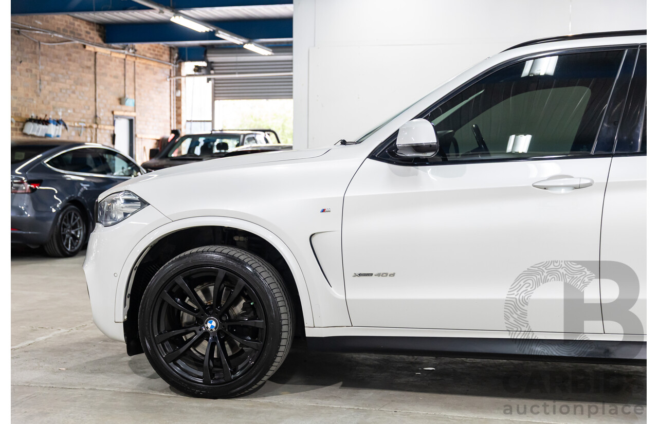 05/2015 BMW X5 xDrive40d M Sport (AWD) F15 MY15 4d Wagon Mineral White Metallic Twin Turbo Diesel 3.0L
