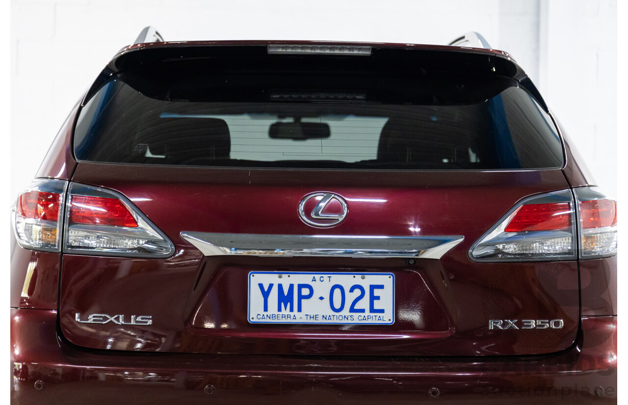 1/2014 Lexus RX350 F-Sport GGL15R MY12 4d Wagon Fire Agate Red Pearl V6 3.5L
