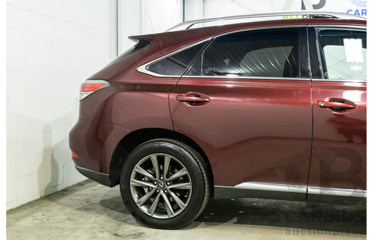 1/2014 Lexus RX350 F-Sport GGL15R MY12 4d Wagon Fire Agate Red Pearl V6 3.5L