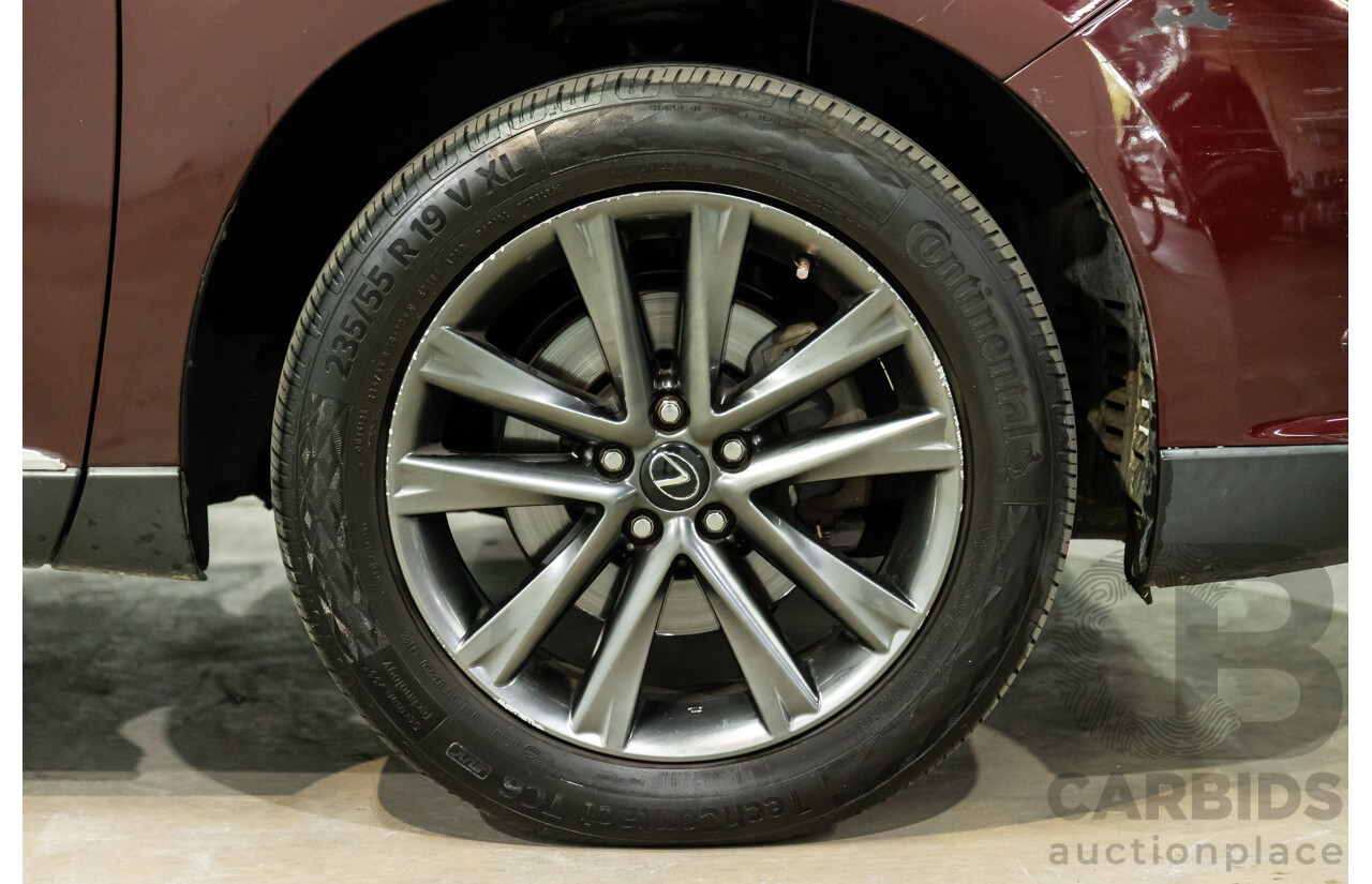 1/2014 Lexus RX350 F-Sport GGL15R MY12 4d Wagon Fire Agate Red Pearl V6 3.5L