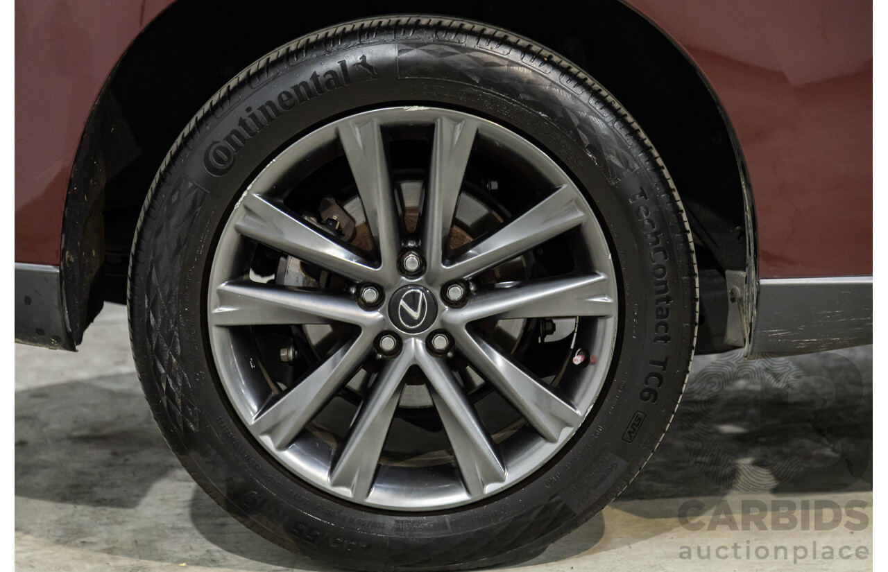 1/2014 Lexus RX350 F-Sport GGL15R MY12 4d Wagon Fire Agate Red Pearl V6 3.5L