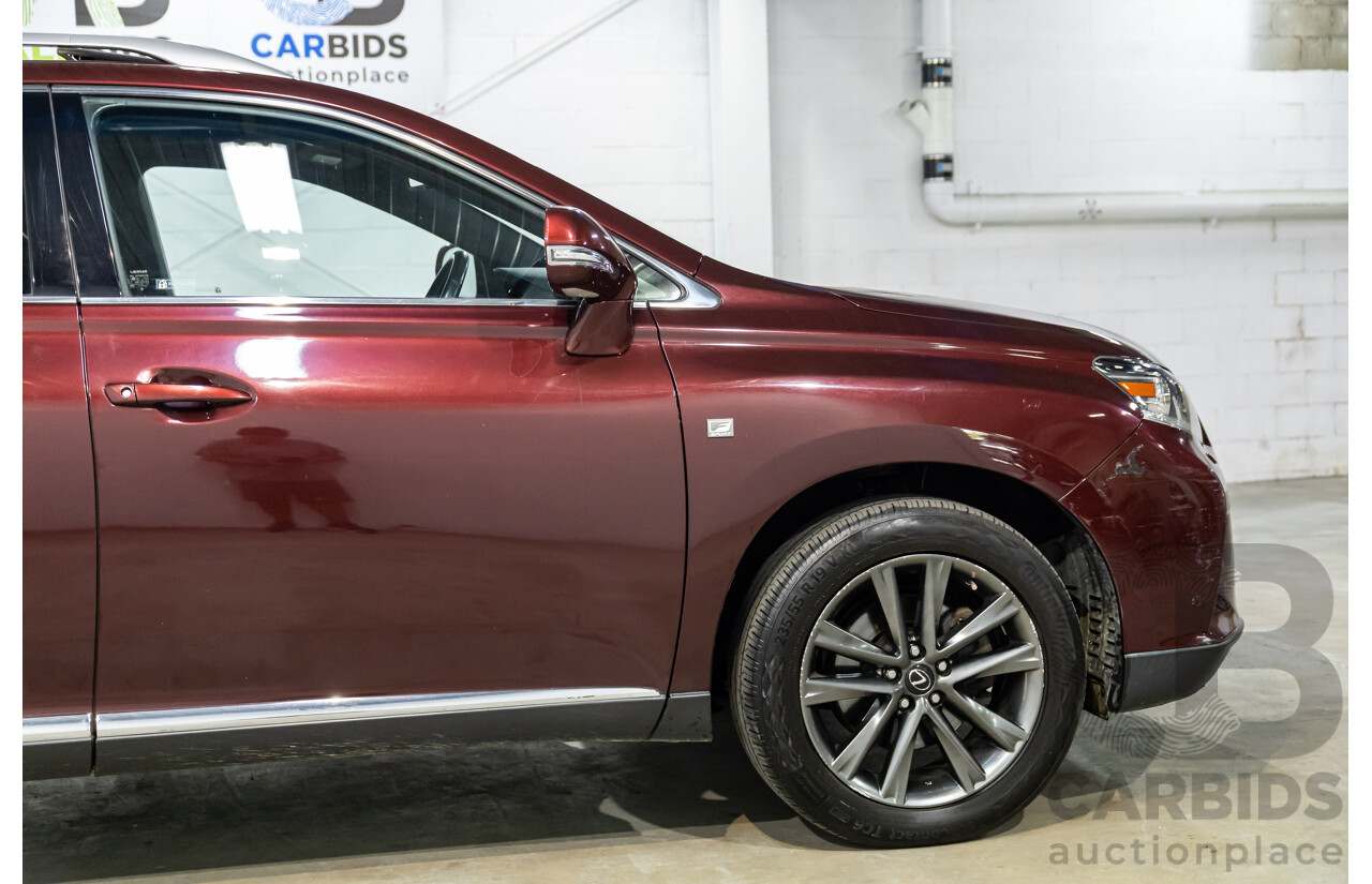 1/2014 Lexus RX350 F-Sport GGL15R MY12 4d Wagon Fire Agate Red Pearl V6 3.5L