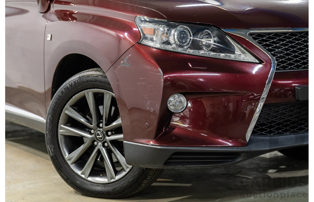1/2014 Lexus RX350 F-Sport GGL15R MY12 4d Wagon Fire Agate Red Pearl V6 3.5L