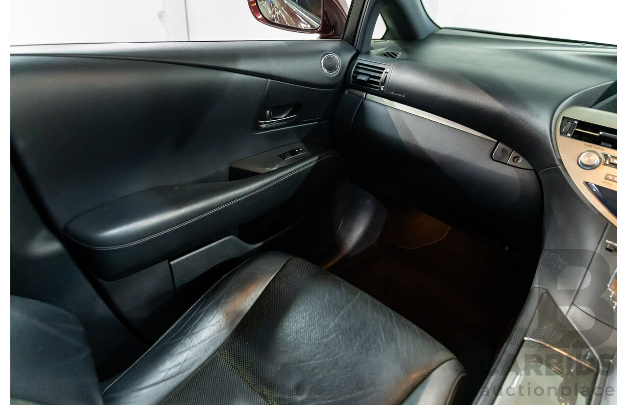 1/2014 Lexus RX350 F-Sport GGL15R MY12 4d Wagon Fire Agate Red Pearl V6 3.5L