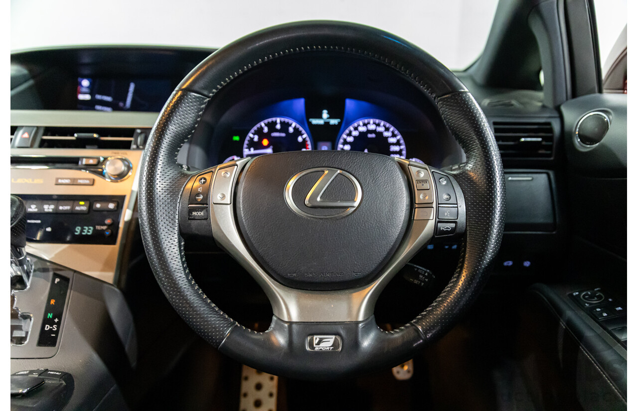 1/2014 Lexus RX350 F-Sport GGL15R MY12 4d Wagon Fire Agate Red Pearl V6 3.5L