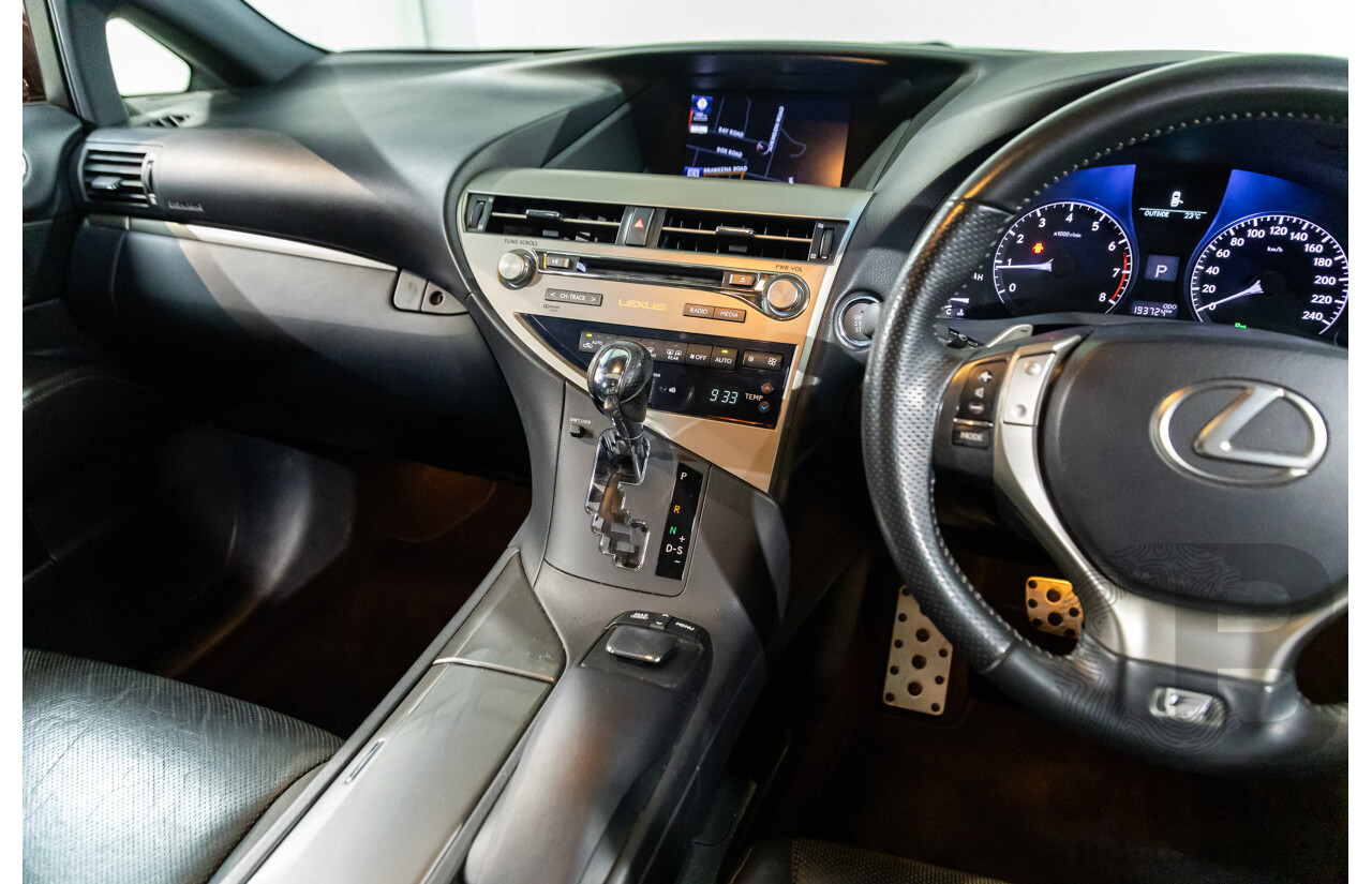 1/2014 Lexus RX350 F-Sport GGL15R MY12 4d Wagon Fire Agate Red Pearl V6 3.5L