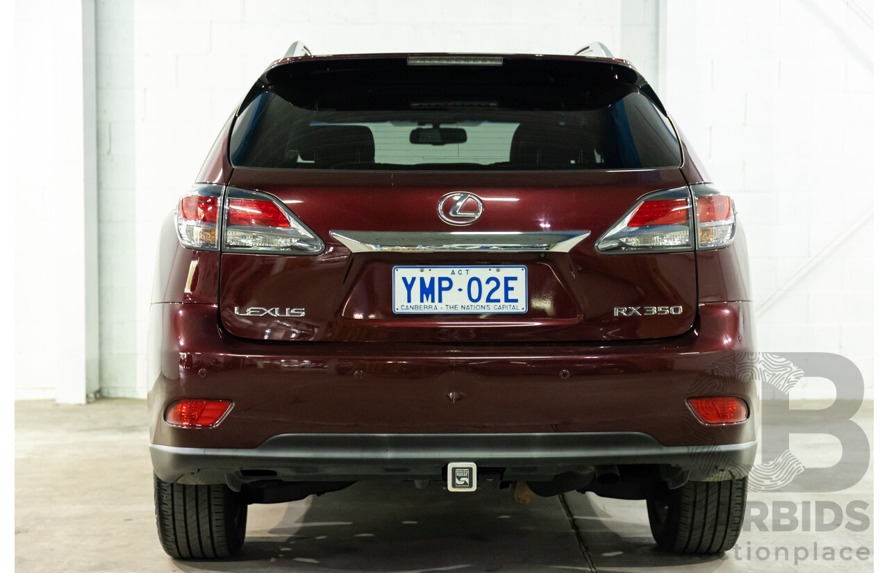 1/2014 Lexus RX350 F-Sport GGL15R MY12 4d Wagon Fire Agate Red Pearl V6 3.5L