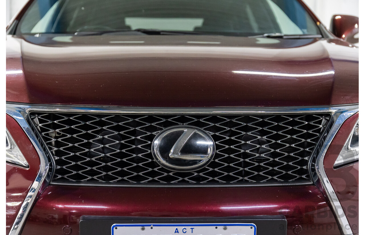 1/2014 Lexus RX350 F-Sport GGL15R MY12 4d Wagon Fire Agate Red Pearl V6 3.5L