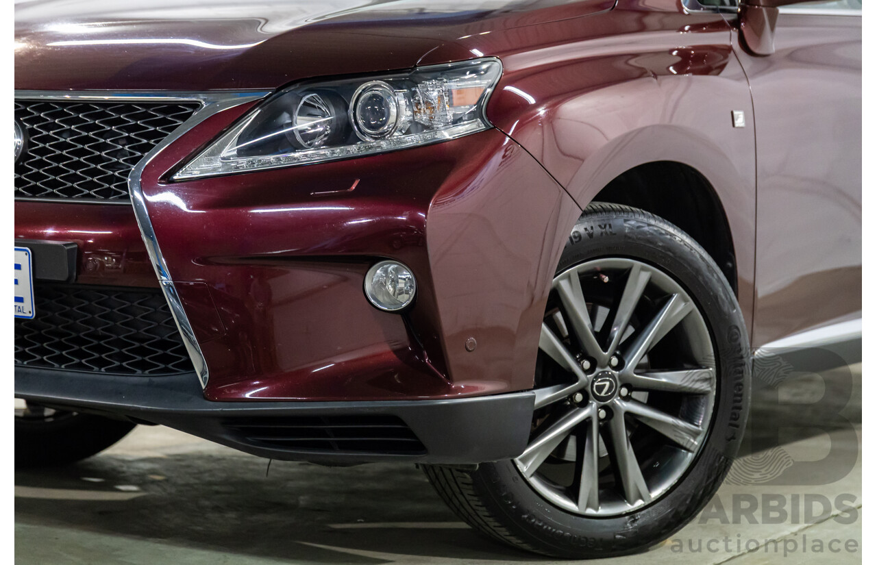1/2014 Lexus RX350 F-Sport GGL15R MY12 4d Wagon Fire Agate Red Pearl V6 3.5L