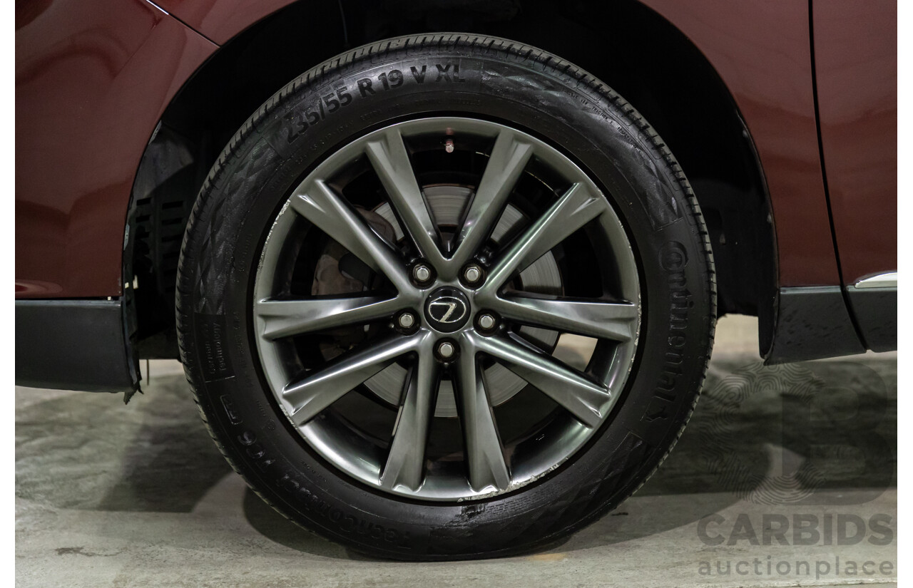 1/2014 Lexus RX350 F-Sport GGL15R MY12 4d Wagon Fire Agate Red Pearl V6 3.5L