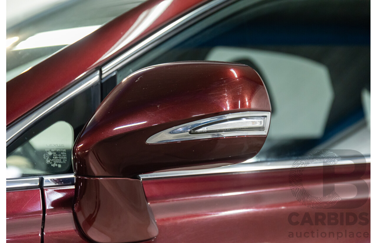 1/2014 Lexus RX350 F-Sport GGL15R MY12 4d Wagon Fire Agate Red Pearl V6 3.5L