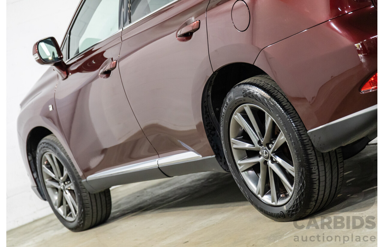 1/2014 Lexus RX350 F-Sport GGL15R MY12 4d Wagon Fire Agate Red Pearl V6 3.5L