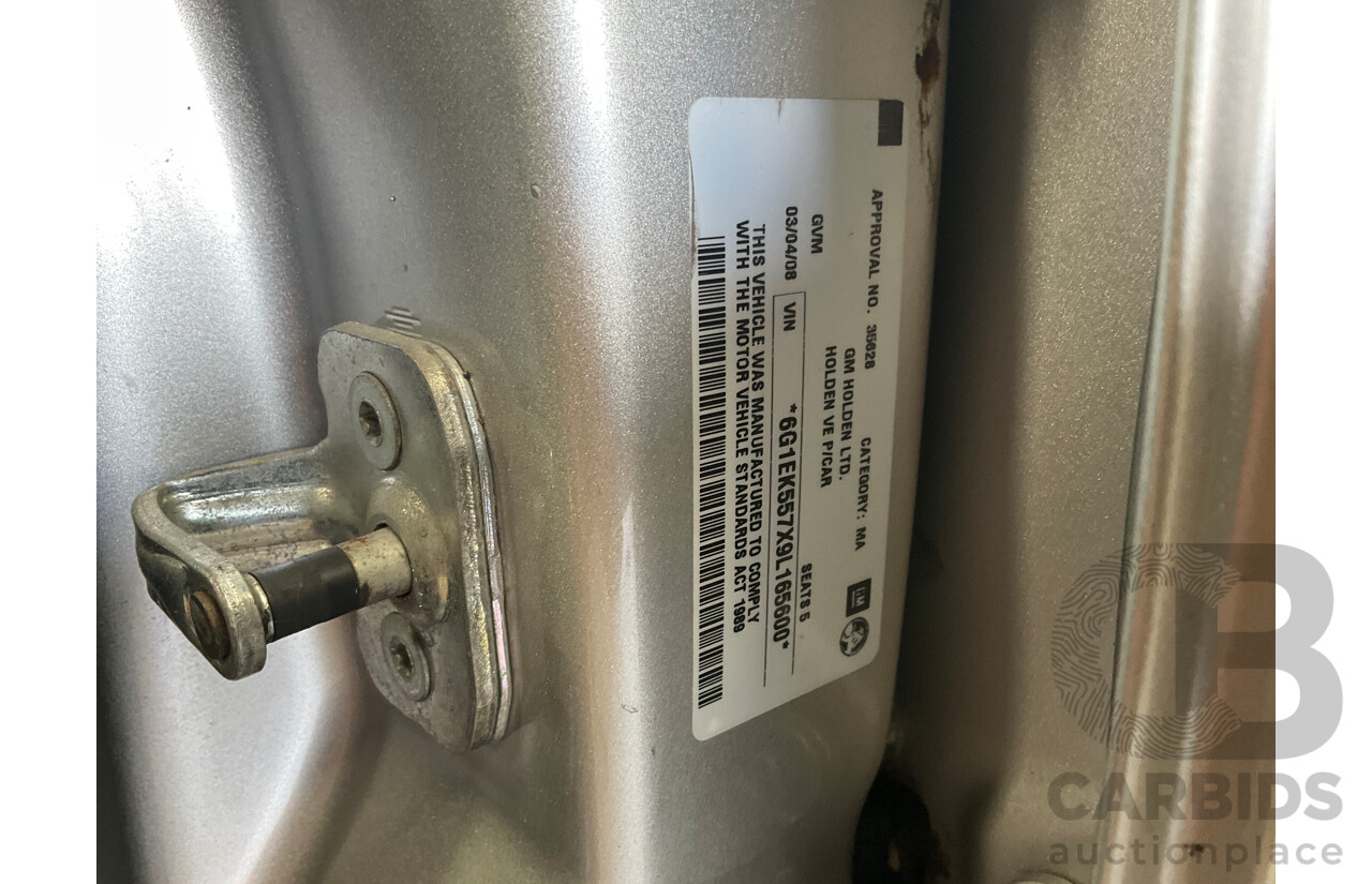 4/2008 Holden Commodore SV6 VE MY08 4d Sedan Silver V6 3.6L