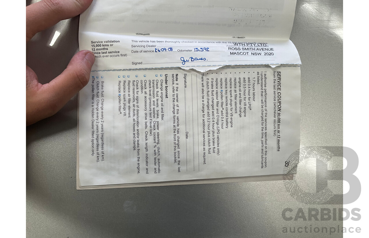 4/2008 Holden Commodore SV6 VE MY08 4d Sedan Silver V6 3.6L