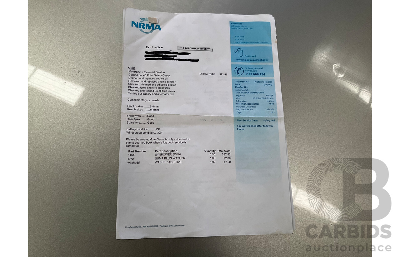 4/2008 Holden Commodore SV6 VE MY08 4d Sedan Silver V6 3.6L