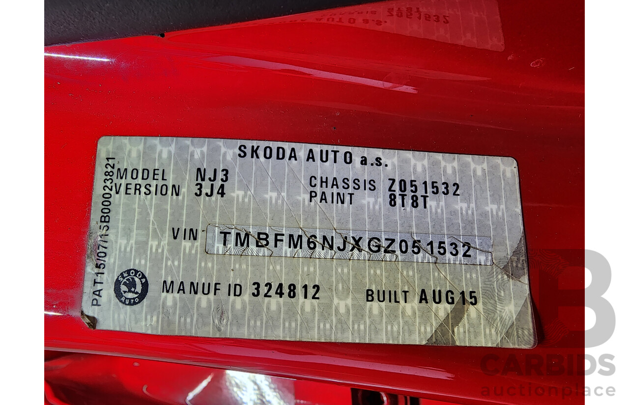 10/2015 Skoda Fabia 66 TSI NJ 5d Hatchback Red 1.2L