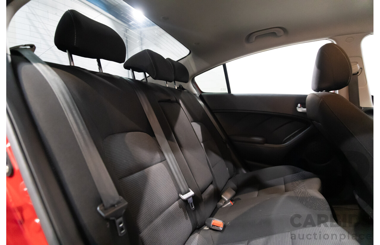 02/2017 Kia Cerato S Premium (FWD) YD MY17 4d Sedan Temptation Red 2.0L