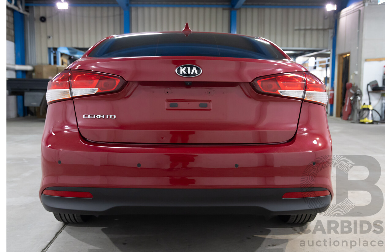 02/2017 Kia Cerato S Premium (FWD) YD MY17 4d Sedan Temptation Red 2.0L