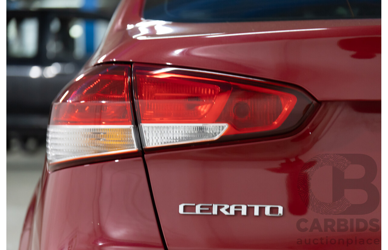 02/2017 Kia Cerato S Premium (FWD) YD MY17 4d Sedan Temptation Red 2.0L
