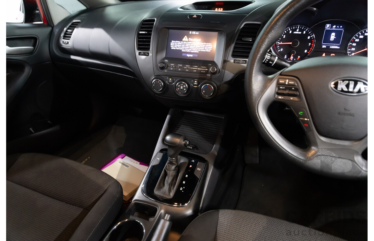 02/2017 Kia Cerato S Premium (FWD) YD MY17 4d Sedan Temptation Red 2.0L