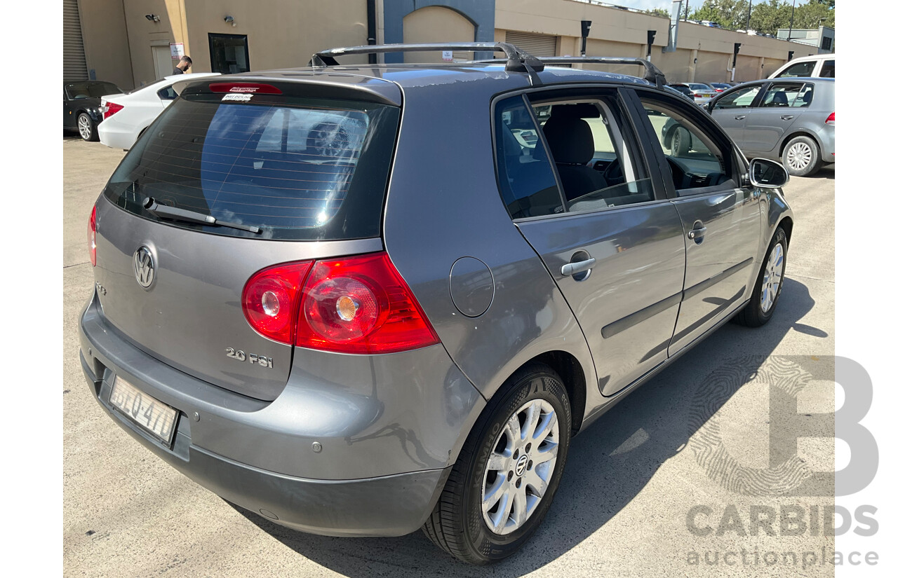 11/2007 Volkswagen Golf 2.0 FSI Comfortline 1K MY08 UPGRADE 5d Hatchback Grey 2.0L