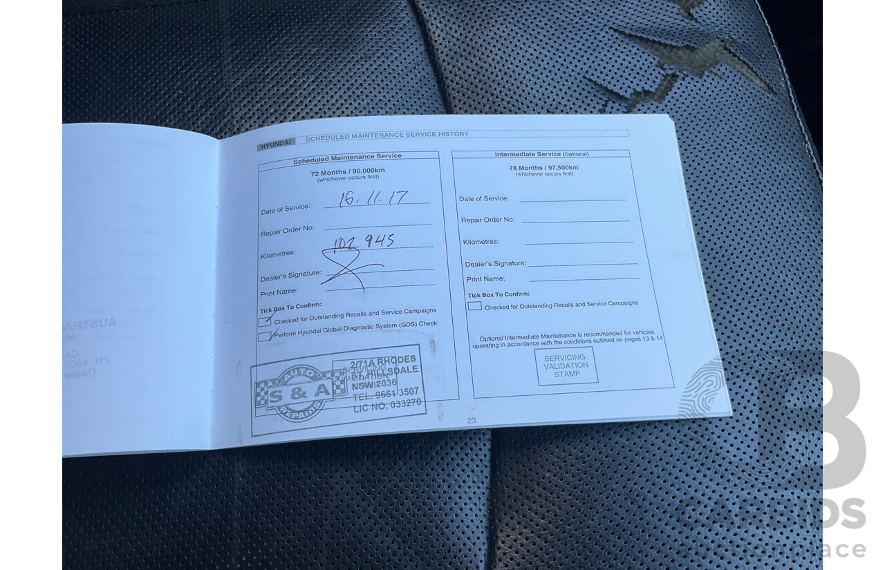 11/2011 Hyundai i45 Elite YF MY11 4d Sedan Red 2.4L