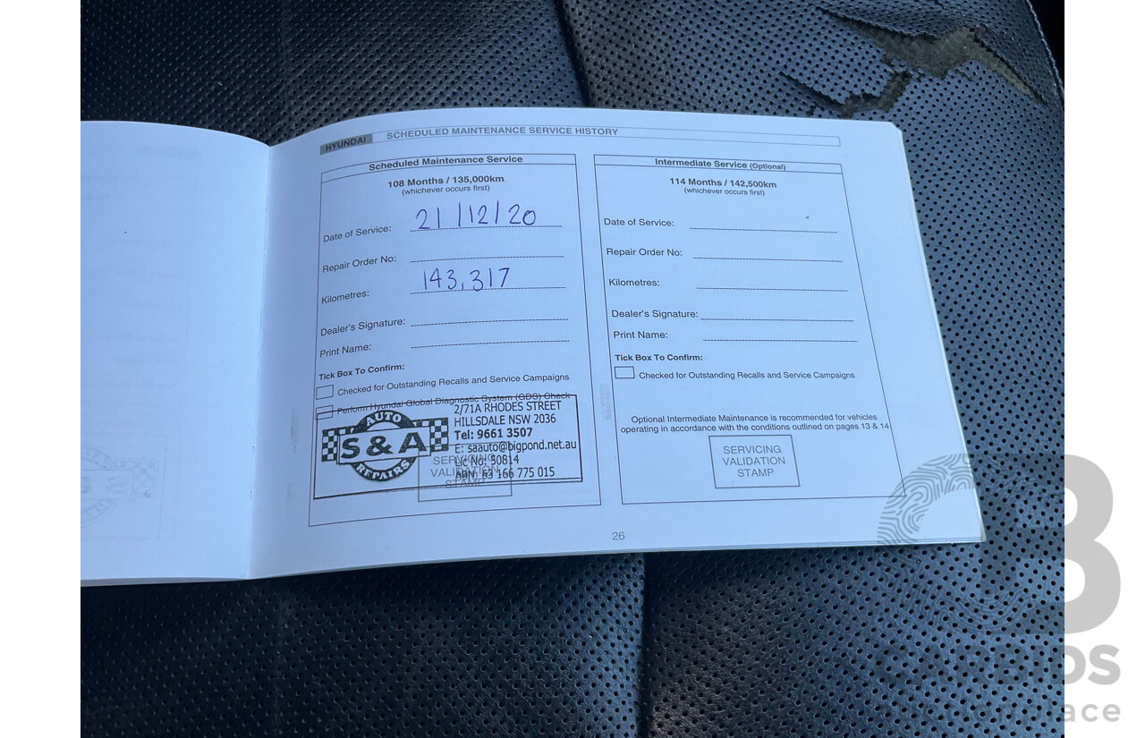 11/2011 Hyundai i45 Elite YF MY11 4d Sedan Red 2.4L