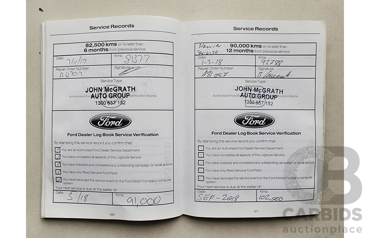 10/2012 Ford Territory Titanium (rwd) SZ 4d Wagon Black 2.7L