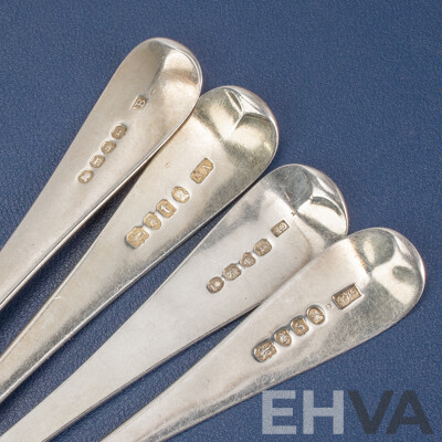 Seven Antique Silver Table Spoons Including Thomas Wilkes Barker, London 1806, 1809, Charles Eley, London 1825, Stephen Adams I, London 1794, Thomas Wallis II, London 1793