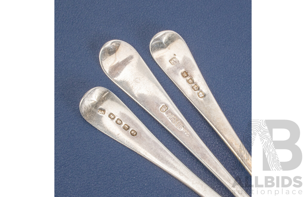 Twelve Antique Silver Spoons Including William Eley I & William Fearn, London, 1806, 1819, Solomon Hougham, London 1816
