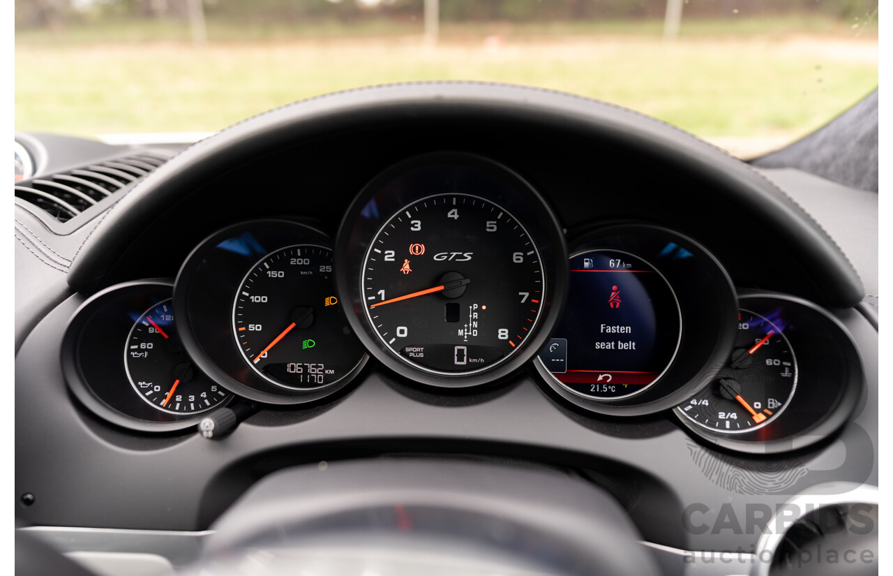 1/2018 Porsche Cayenne GTS (AWD) Series 2 MY18 4d Wagon Carrara White Twin Turbo V6 3.6L