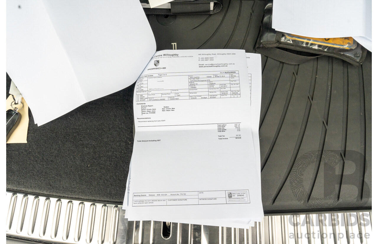 1/2018 Porsche Cayenne GTS (AWD) Series 2 MY18 4d Wagon Carrara White Twin Turbo V6 3.6L