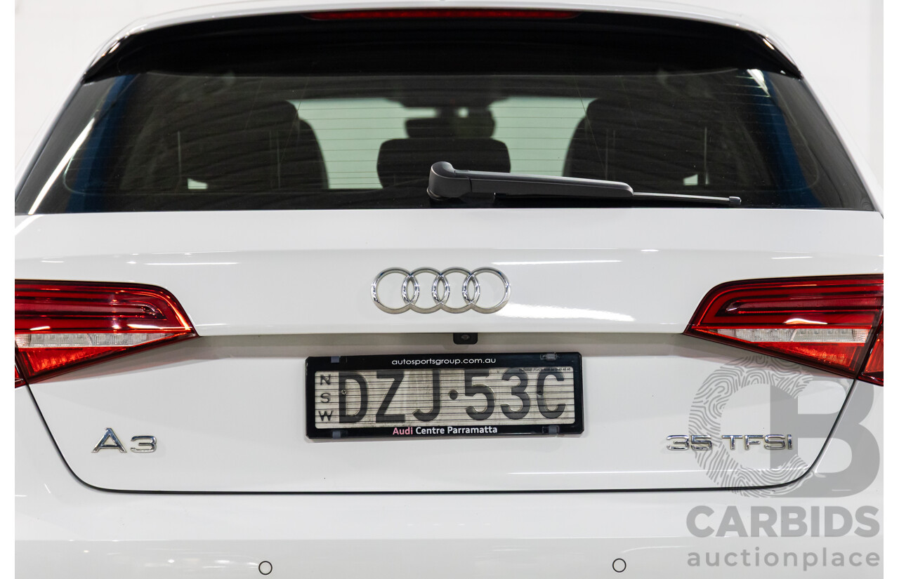 01/2019 Audi A3 35 TFSI (FWD) 8V MY19 4d Sportback Glacier White Metallic Turbo 1.4L