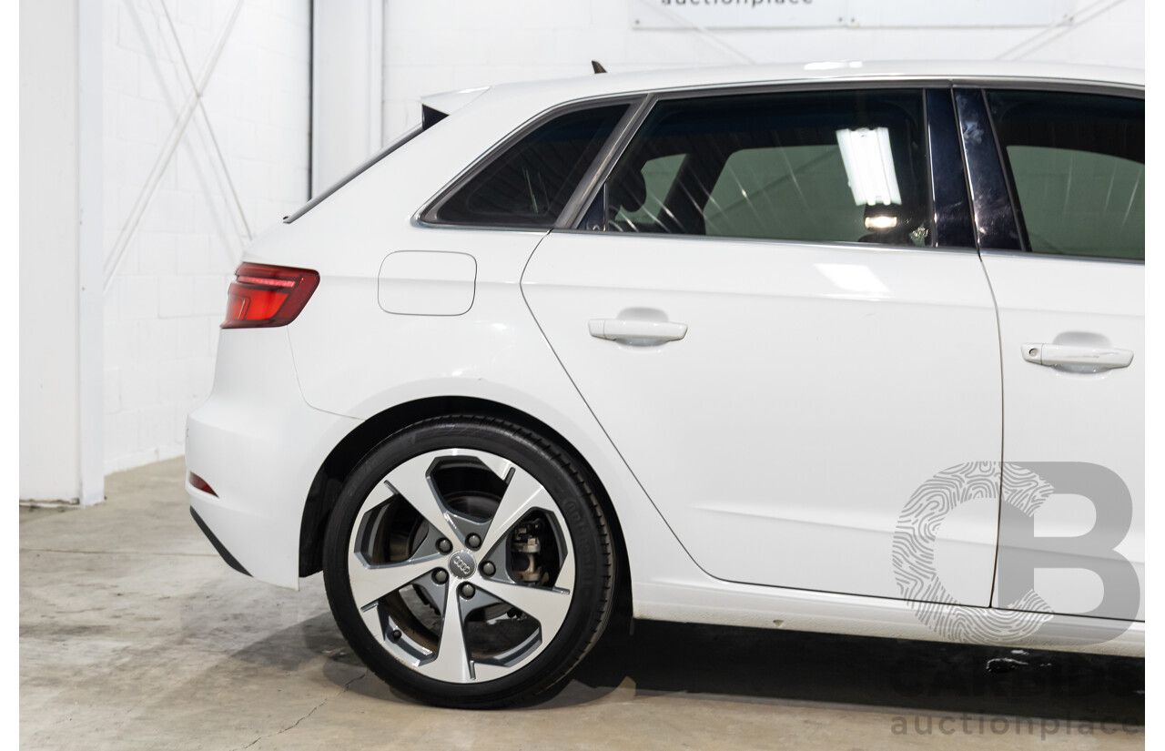01/2019 Audi A3 35 TFSI (FWD) 8V MY19 4d Sportback Glacier White Metallic Turbo 1.4L