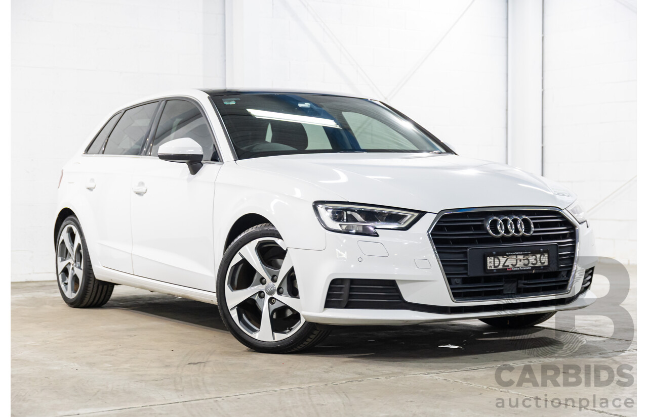 01/2019 Audi A3 35 TFSI (FWD) 8V MY19 4d Sportback Glacier White Metallic Turbo 1.4L
