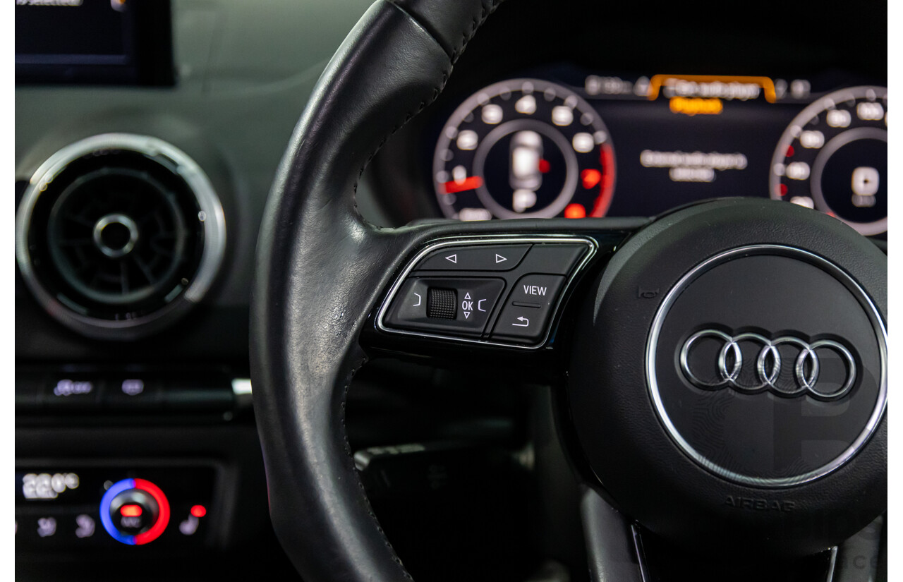 01/2019 Audi A3 35 TFSI (FWD) 8V MY19 4d Sportback Glacier White Metallic Turbo 1.4L