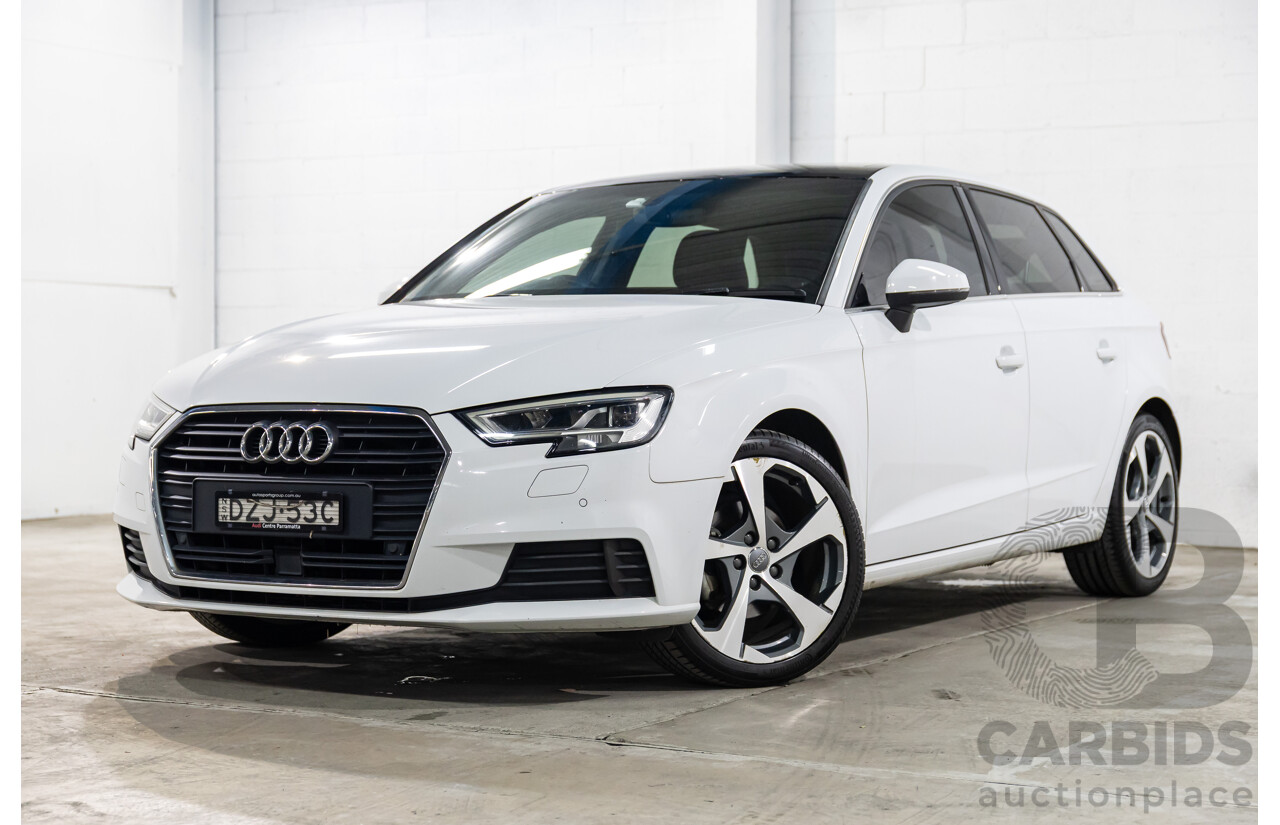 01/2019 Audi A3 35 TFSI (FWD) 8V MY19 4d Sportback Glacier White Metallic Turbo 1.4L