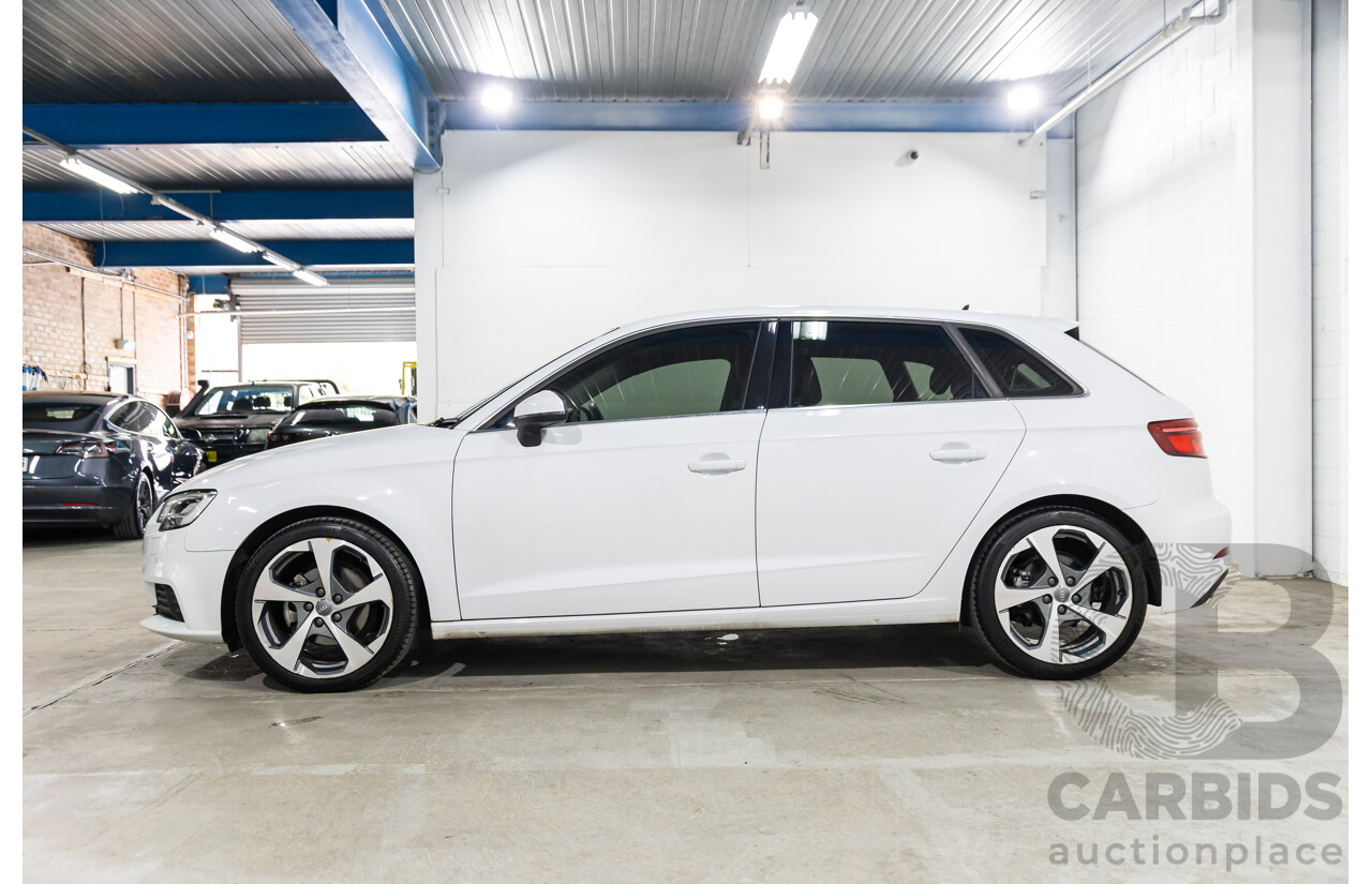 01/2019 Audi A3 35 TFSI (FWD) 8V MY19 4d Sportback Glacier White Metallic Turbo 1.4L