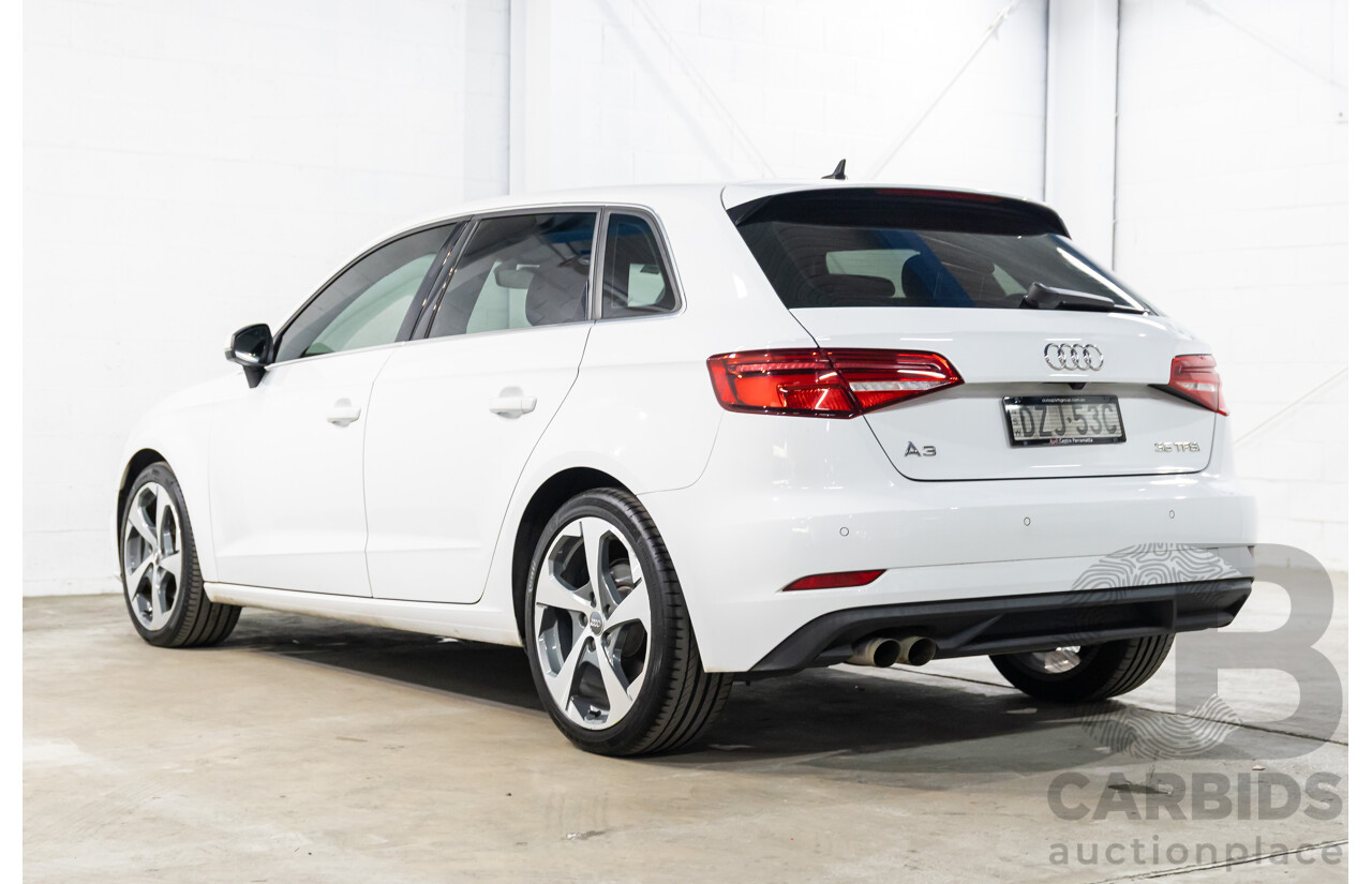 01/2019 Audi A3 35 TFSI (FWD) 8V MY19 4d Sportback Glacier White Metallic Turbo 1.4L