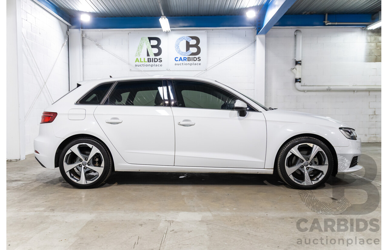 01/2019 Audi A3 35 TFSI (FWD) 8V MY19 4d Sportback Glacier White Metallic Turbo 1.4L
