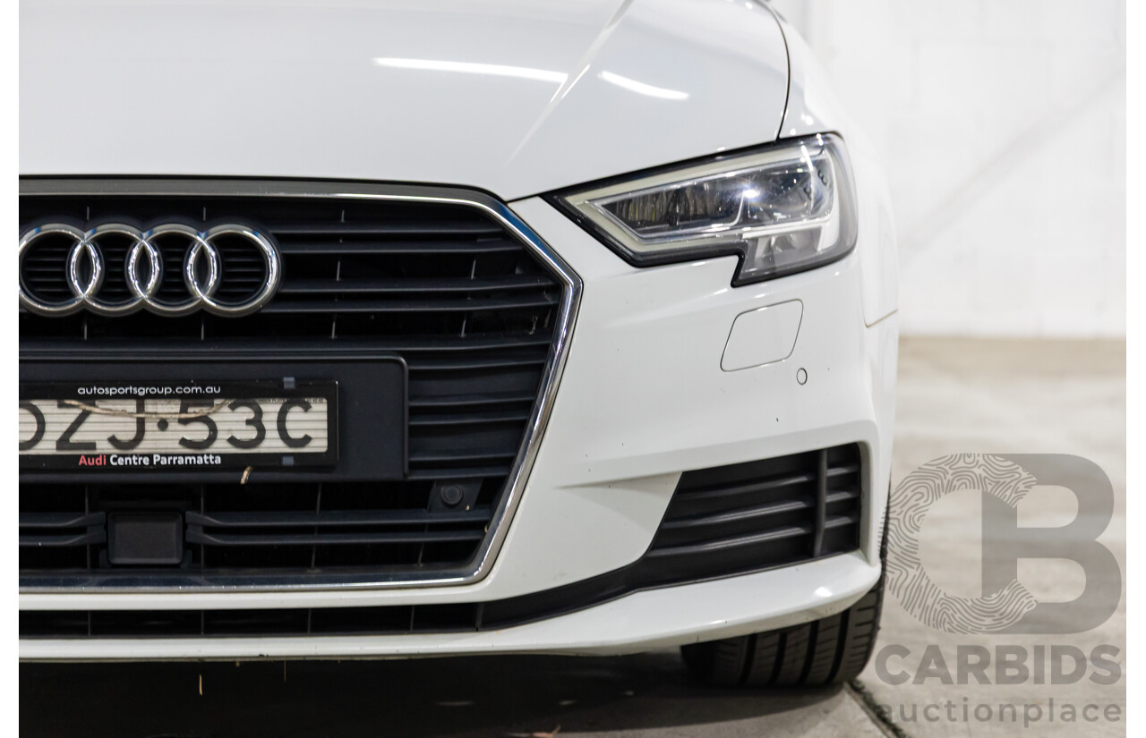 01/2019 Audi A3 35 TFSI (FWD) 8V MY19 4d Sportback Glacier White Metallic Turbo 1.4L