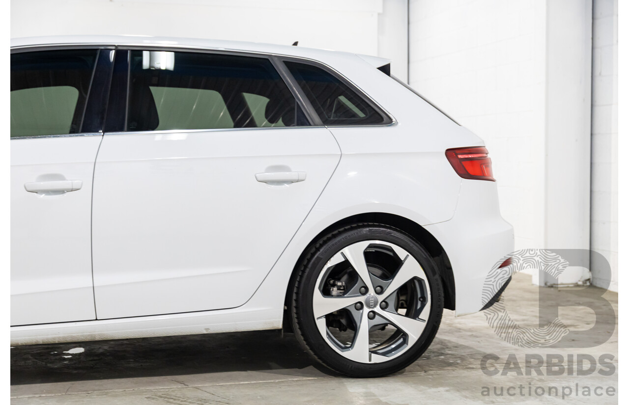 01/2019 Audi A3 35 TFSI (FWD) 8V MY19 4d Sportback Glacier White Metallic Turbo 1.4L