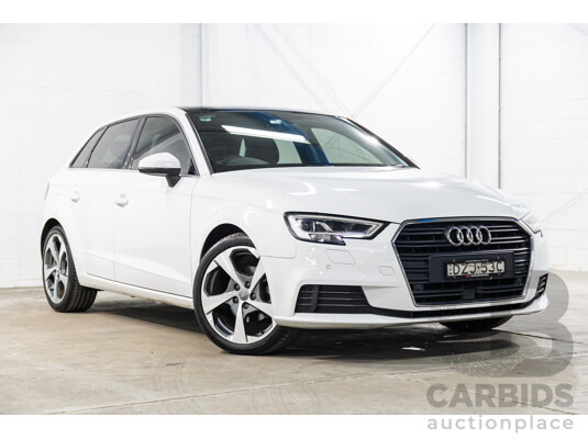 01/2019 Audi A3 35 TFSI (FWD) 8V MY19 4d Sportback Glacier White Metallic Turbo 1.4L