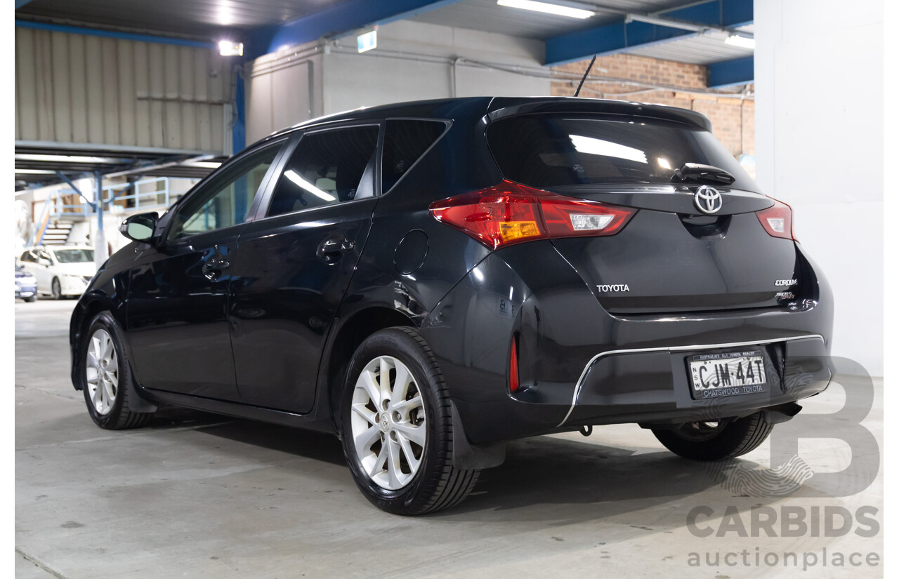 12/2012 Toyota Corolla Ascent Sport (FWD) ZRE182R 5d Hatchback Black Sand Metallic 1.8L