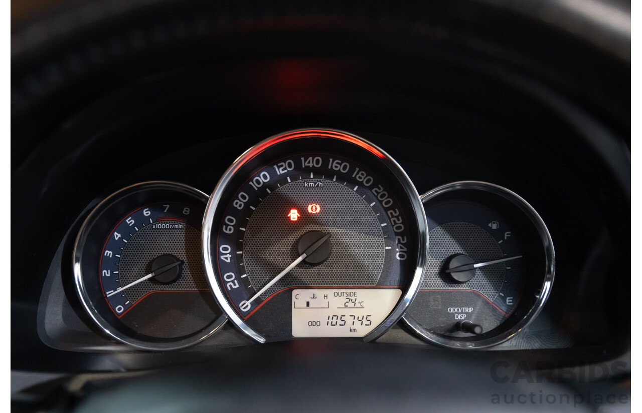 12/2012 Toyota Corolla Ascent Sport (FWD) ZRE182R 5d Hatchback Black Sand Metallic 1.8L