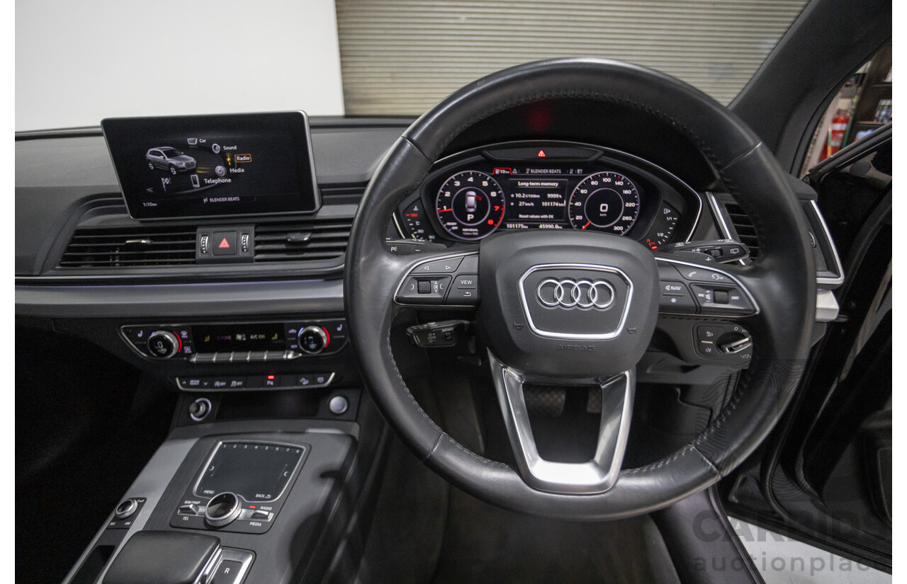 6/2017 Audi Q5 TFSI Sport Quattro Ultra (AWD) FY MY17 4d Wagon Brilliant Black Metallic Turbo 2.0L